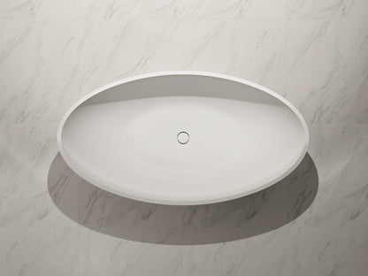 Luxe Perth 1600 Moon freestanding Solid Surface Matt Bath