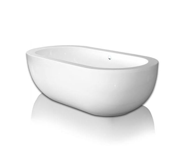 BC Designs Ovali 1690 x 800mm Double Ended Free Standing Bath White Gloss