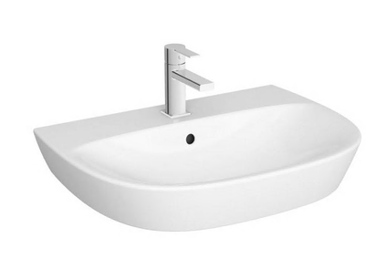 Vitra Zentrum 650 x 500 WIth 1 Tap Hole Wash Basin - White
