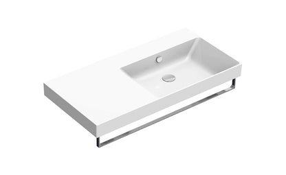 Catalano Zero 100 DX Basin-Ceramic White, Towel Rail not Inc