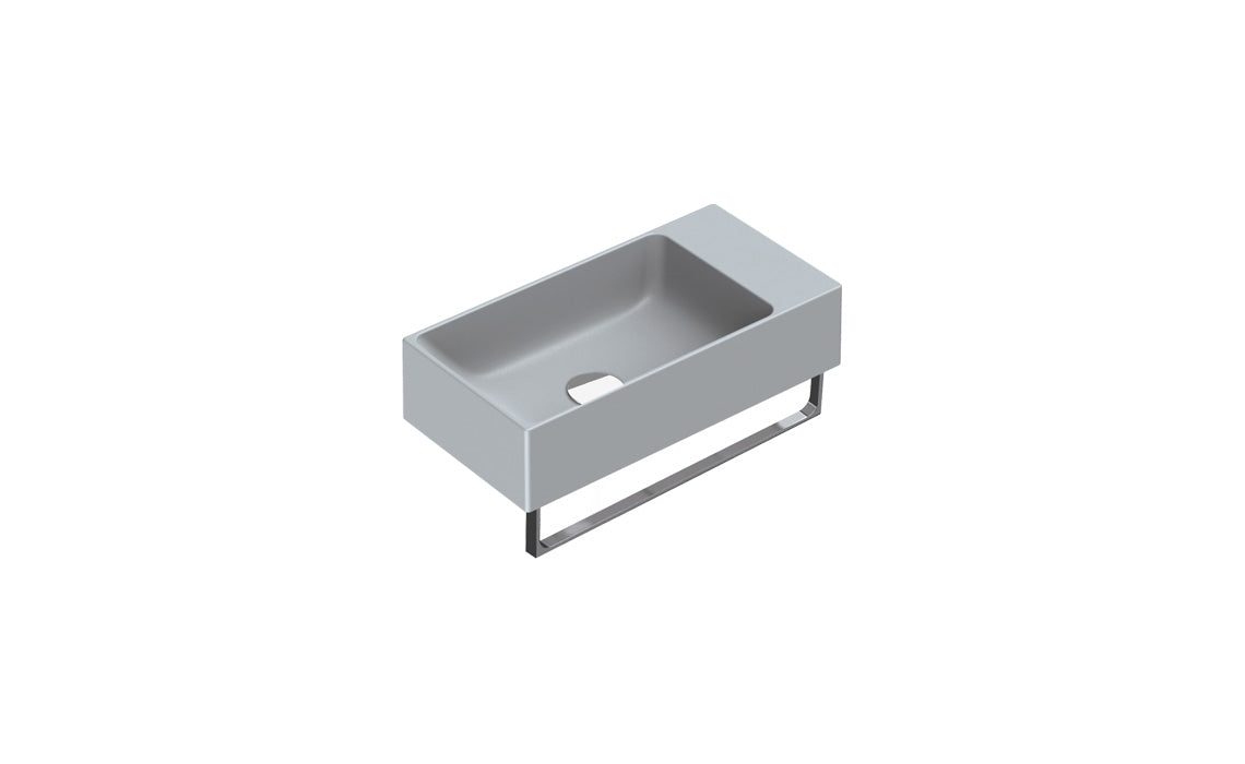 Caralano Zero 50 (50x25) Cement Grey Matt Basin