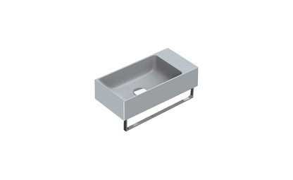 Caralano Zero 50 (50x25) Cement Grey Matt Basin