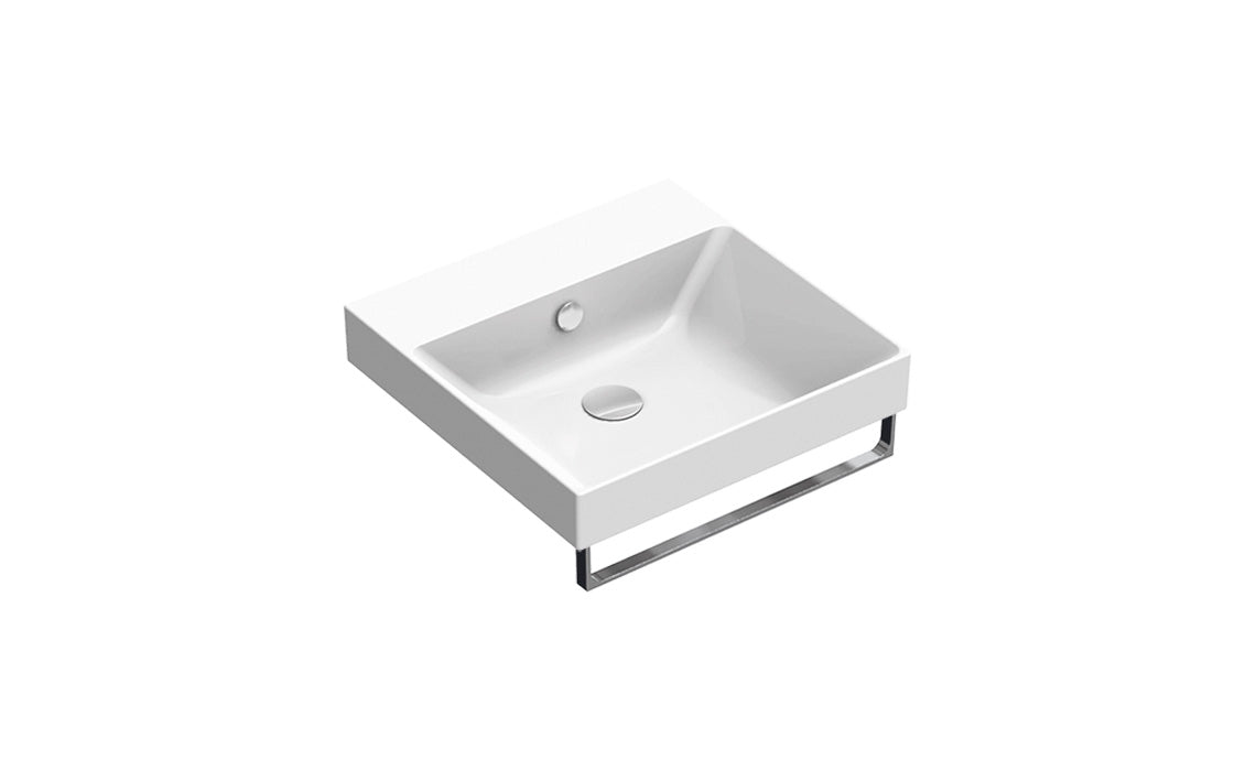 Catalano Zero 50 Basin-Ceramic White, Towel Rail not Inc