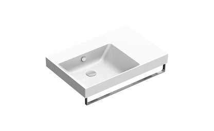 Catalano Zero 75 SX Basin-Ceramic White, Towel Rail not Inc