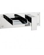Crosswater Water Square Chrome Wall Mounted Bath Filler