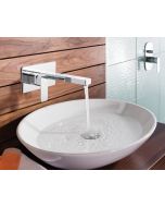 Atoll 2 Hole Wall Mounted 193mm Basin Mixer in Chrome Finish