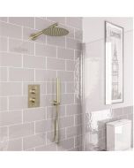 BDC Round Shower Bundle - Brushed Brass Elegance for Your Bath