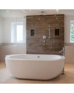 BC Designs Ovali 1805 x 850mm Double Ended Free Standing Bath White Gloss
