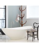 BC Designs Kurv 1890 x 900mm Composite Free Standing Bath Double Ended Silk Matt White