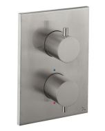 MPRO Crossbox 1 Outlet Trim Set Brushed Stainless Steel Effect