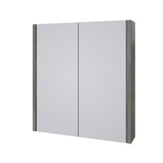 SW6 Purity 600mm Mirrored Cabinet - Grey Ash