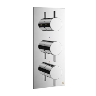 Crosswater Mike Pro Portrait Triple Outlet Thermostatic Trim Set Only chrome