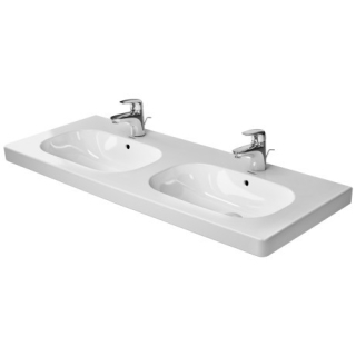 Duravit D-Code Double Basin With Full Pedestals 1200mm 