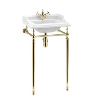 Burlington Antique Gold Basin Stand Only for 510mm Basin and Marble/Granite Top 
