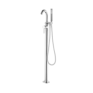 Just Taps Florentine Chrome Single Lever Floor Standing Bath Shower Mixer With Hose, Handset & Bracket