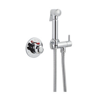 Just Taps Thermostatic Chrome Douche Set With Handset, Valve & Bracket
