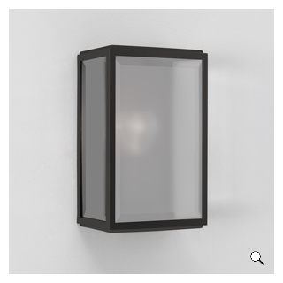 Astro Lighting Homefield Sensor Outdoor Wall Light Black Frosted Glass