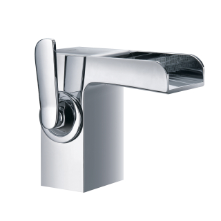 Just Taps Cascata Chrome Waterfall Monobloc Basin Mixer With Click Clack Waste