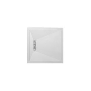 Simpsons Showers 900 x 900 x 25mm Square Stone Resin Shower Tray With Linear Waste