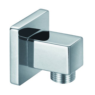 Chrome Square Shower Wall Outlet Elbow