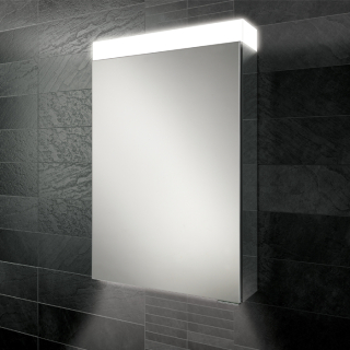 HIB Apex 50 Mirror Cabinet 500 x 700mm Rectangular LED Mirror Cabinet With Charging Sockets