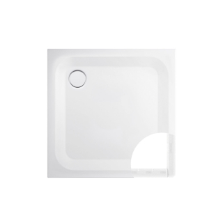 Bette Ultra T1 750 X 750mm White Slim Steel Wet Room Shower Tray Inc Support And White Waste