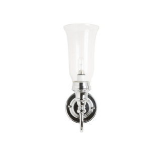 Burlington Burlington Ornate light with chrome base & clear glass vase shade