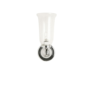 Burlington Burlington Round light with chrome base & clear glass vase shade