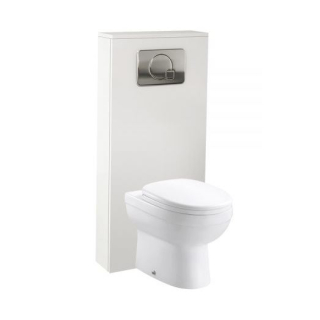 Essentials Echo Cistern Frame Cover in White Gloss