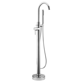 Lever Chrome Floor Standing Bath Shower Mixer Inc Hose & Handset