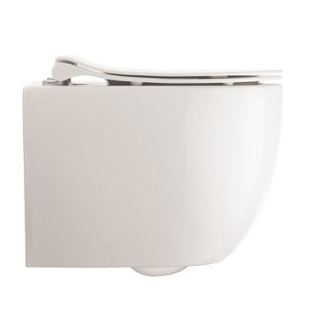Glide II Short Projection Gloss White Wall Hung Rimless Pan