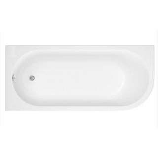 Essentials Flite 1700 x 750 Left Hand Tap J Shape Bath (LH)