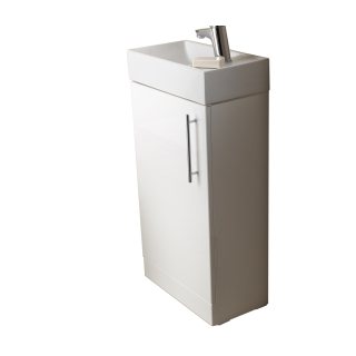 JustTapsPlus Pace 400 Floor Mounted Unit With Basin - White