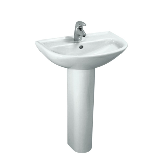 Laufen Pro Compact Basin with Full Pedestal 600mm 1 Tap Hole