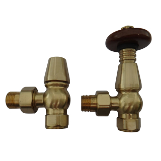 SW6 Traditional Valves (Pair) Angled Brass
