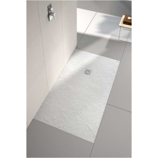 Merlyn Truestone 1200 x 900mm rectangular White Slate Shower Tray Complete With Fast Flow Waste