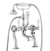 Crosswater Belgravia Lever Bath Shower Mixer With Hose & Handset Chrome