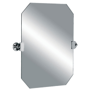 Lefroy Brooks Edwardian 500 x 400 Hexagonal Tilting Mirror - LB4946NK Silver Nickel