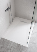 Simpsons Showers 1000 x 800 x 25mm Stone Resin Shower Tray With Linear Waste