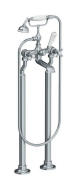 Lefroy Brooks Connaught Bath Shower Mixer with Stand Pipes - Chrome