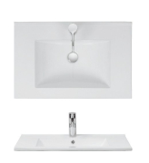 Crosswater Glide 710 x 470mm Square Counter Top Washbasin 1 Tap Hole
