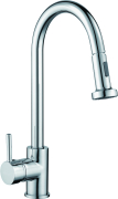 Kitchen Sink Mixer With Swivel Spout & Pull Out Spray 