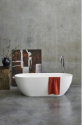Clearwater Formoso Grande 1690 x 800mm Natural Stone Freestanding Bath Gloss White