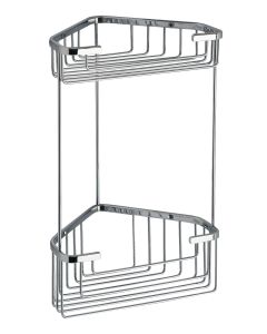 Bathroom Origins Gedy Deep Double Corner Wire Basket