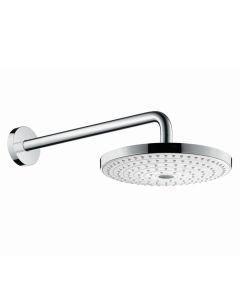 Hansgrohe Raindance Select S 240 2jet White/Chrome Overhead Shower With Shower Arm 390mm
