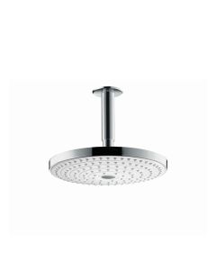 Hansgrohe Raindance Select S 240 2jet White/Chrome 240mm Overhead Shower With Ceiling Arm