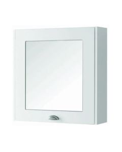 SW6 Astley 1-Door Mirror Cabinet 600mm - Matt White