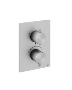 3ONE6 Shower Trim Set With 3 Outlet Brushed Steel