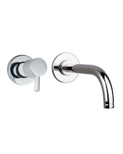 Just Taps Florentine Chrome Single Lever Wall Mounted Basin Mixer 