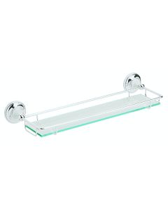 Heritage Clifton Wall Mounted Gallery Shelf in Chrome